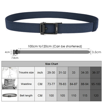 Herren-Gürtel Elastischer Nylon-Gürtel Mit Automatischer Metallschnalle Verstellbare Länge