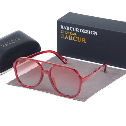 Damen-Sonnenbrille quadratisch 70er Retro Polaroid photochrom UV400