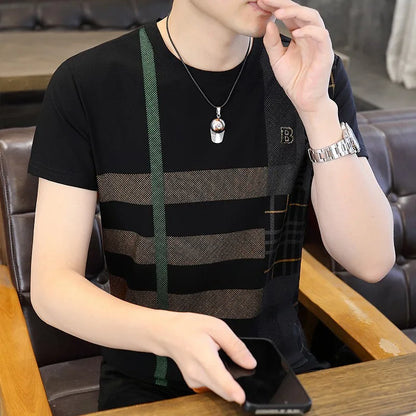 Herren T-Shirts mit Sommerdruck im Luxus Retro Casual Stil