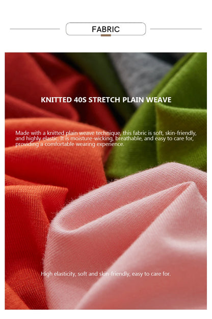 Damen T-Shirt im minimalistischen Casual-Stil mit V-Ausschnitt und kurzen Ärmeln