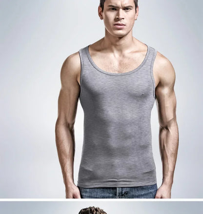 Ärmelloses Herren-Trainingsshirt mit gekämmter Textur – schnelltrocknend für Sport und Freizeit im Sommer
