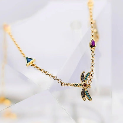 Damen-Armband Libelle vergoldet Sommer aus Sterlingsilber
