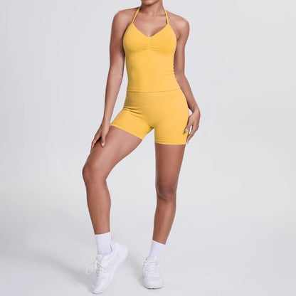Damen Yoga Set Formende Shorts Nylon