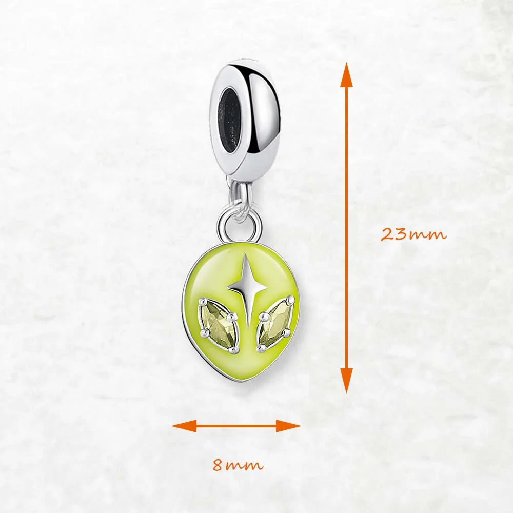 Damen-Charm-Anhänger Alien trendig II aus Sterlingsilber