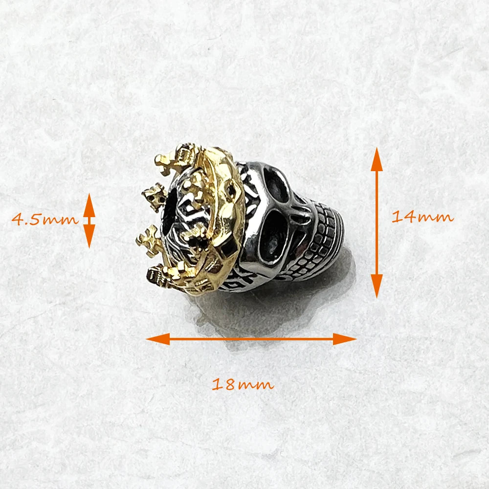 Damen-Charm-Anhänger Totenkopf Krone Karma Punk aus Sterlingsilber