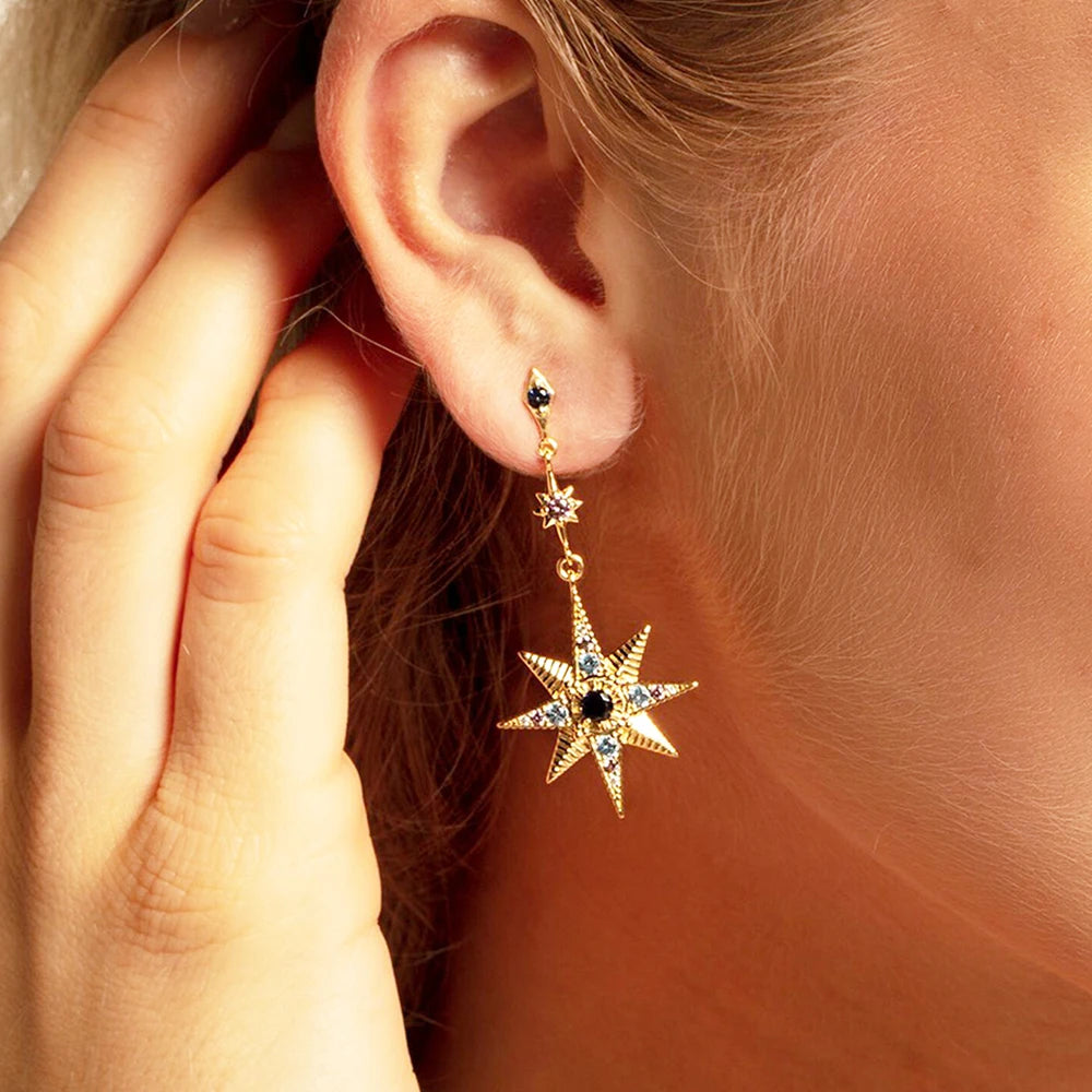 Damen-Schmuckset Sterne und Mond Böhmen aus Sterlingsilber