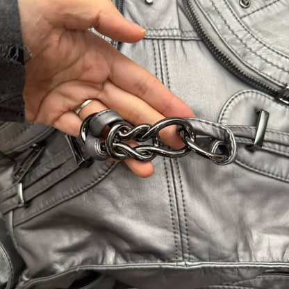 Damen-Schultertasche aus PU mit Mehrfachfächern und verstellbarem Schulterriemen Top-Handle-Design
