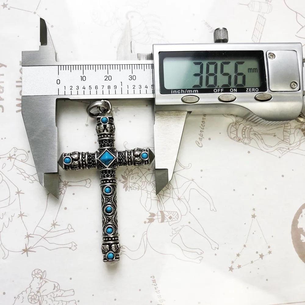 Damen-Charm-Anhänger Kreuz und Krone majestätisch aus Sterlingsilber