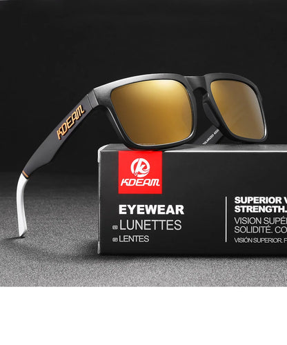 Sonnenbrille quadratisch polarisiert Angeln Lifestyle Spiegel Hartbox Unisex