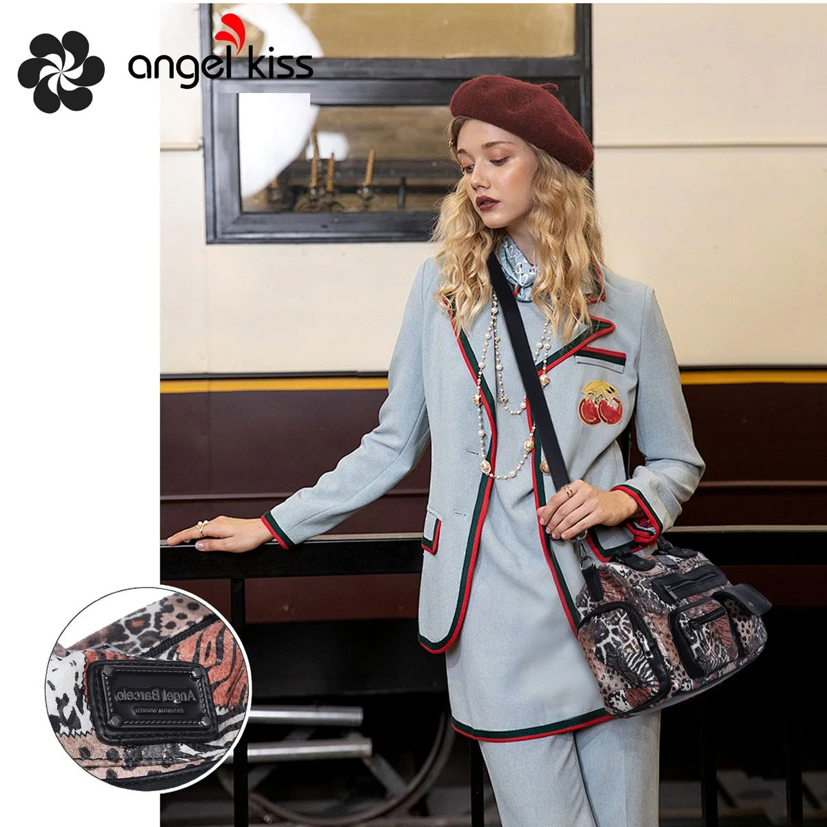 Damen-Satchel-Tasche Vintage-Schwarz Großes Fassungsvermögen Mit Abnehmbarem Tragegurt