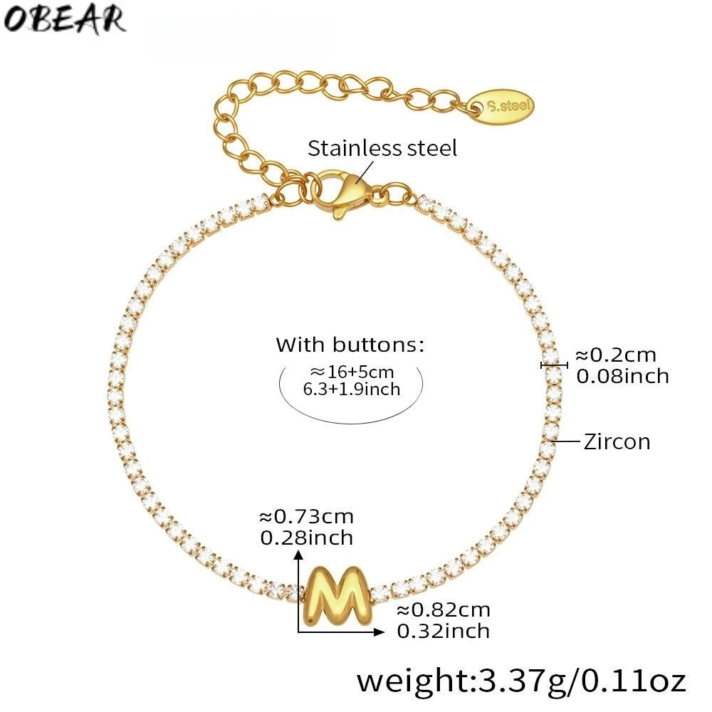 Damen-Armband mit Initialen-Buchstabe