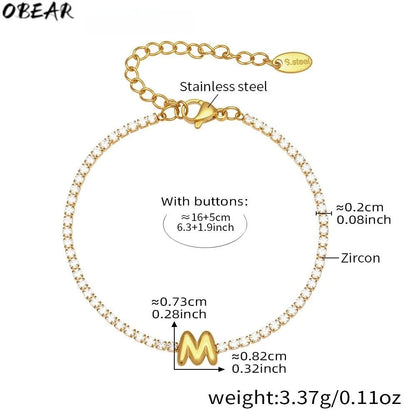 Damen-Armband mit Initialen-Buchstabe
