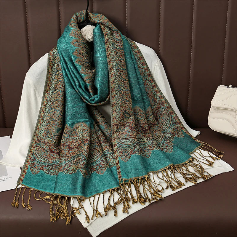 Damen Winterschal Kaschmir Plaid warm Pashmina Bandana Quaste Qualität