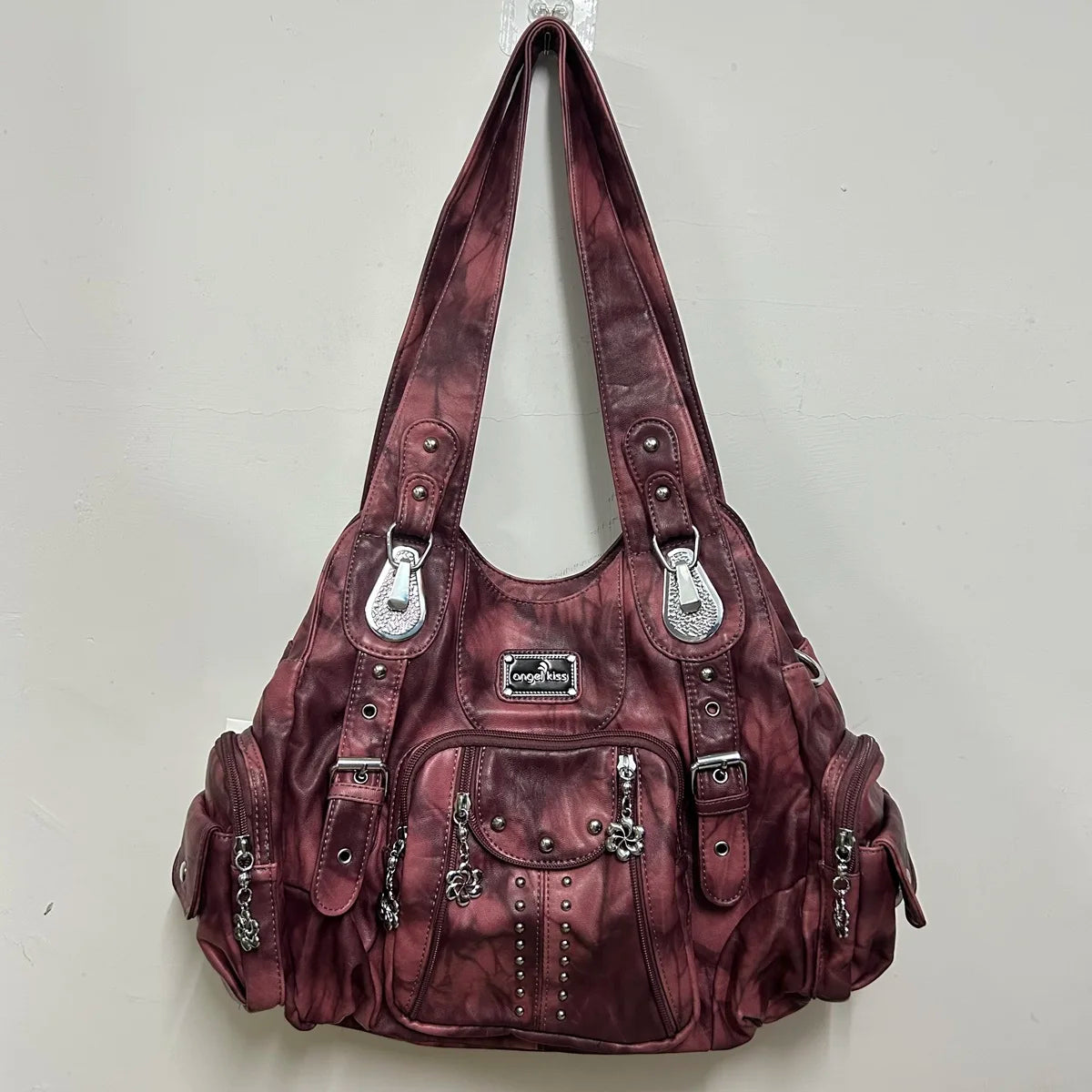 Damen-Handtasche Aus PU-Leder Vintage Stil Große Kapazität Schultertasche Für Alltag