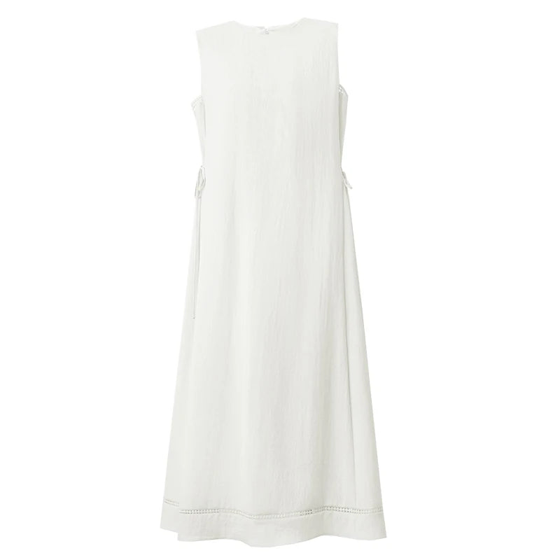 Damen Freizeitkleid ALinie Ärmellos Sommer Leicht Eleganz