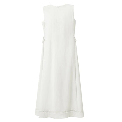 Damen Freizeitkleid ALinie Ärmellos Sommer Leicht Eleganz