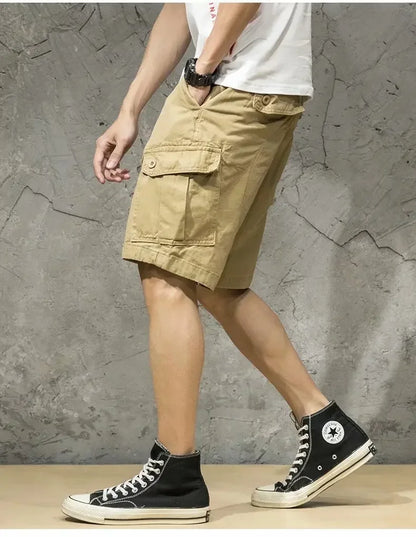 Leichte Herren-Sommershorts aus atmungsaktivem Leinen für Outdoor-Aktivitäten