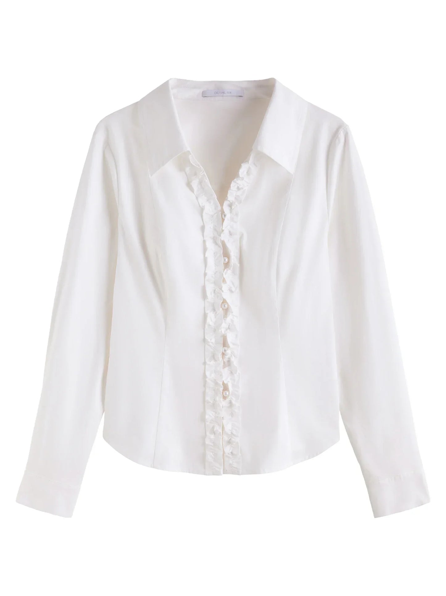 Sommerliches Damen-Temperament-Shirt mit V-Ausschnitt im französischen Stil – vielseitig kombinierbar und locker geschnitten