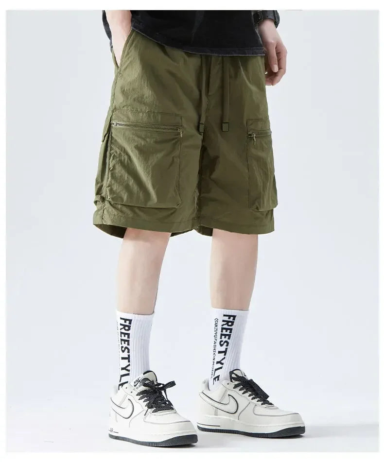 Herren-Laufshorts mit Handytasche und Reißverschlusstasche – ideal für Marathon und Sport.