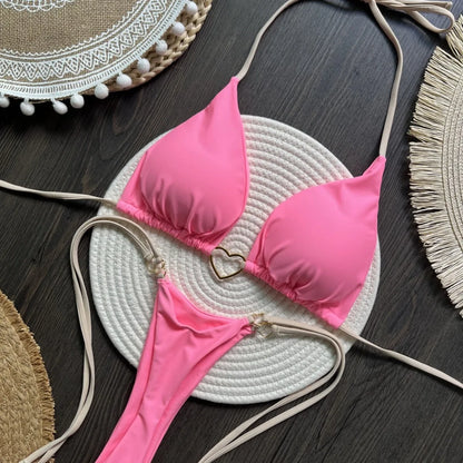 Sexy Push-Up-Bikini-Set für Damen mit brasilianischem Schnitt – ideal für Strand und Pool