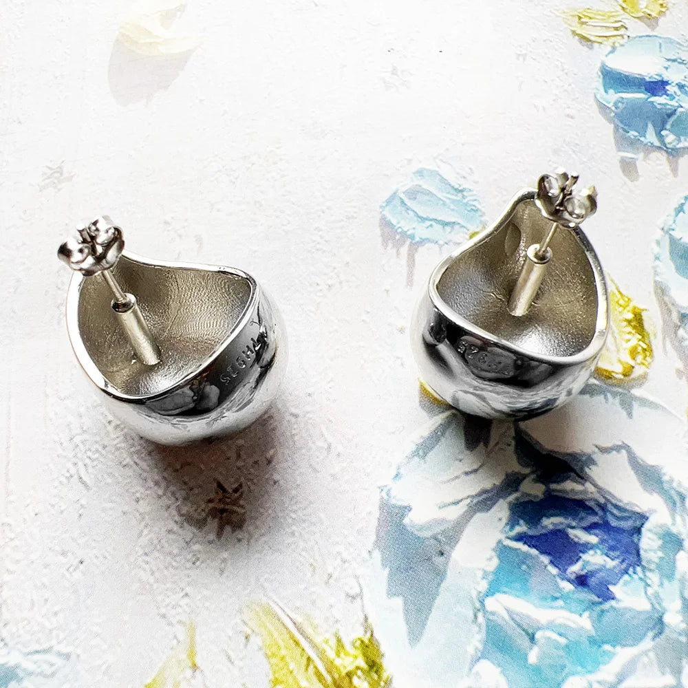 Damen-Ohrtropfen Wassertropfen Herbst trendig aus Sterlingsilber