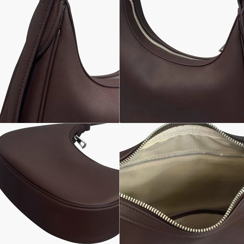 Damen Hobo Tasche aus Echtem Vollnarbigem Rindleder | Vintage Look