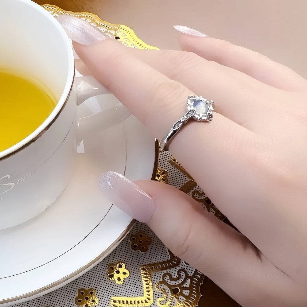 Damen-Ring moderne Liebe Vintage aus Sterlingsilber