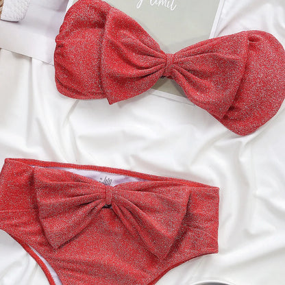 Sexy Bügel-Bikini-Set mit Push-up-Effekt – Brasilianischer Stil für Damen und Mädchen, ideal als Strandbekleidung