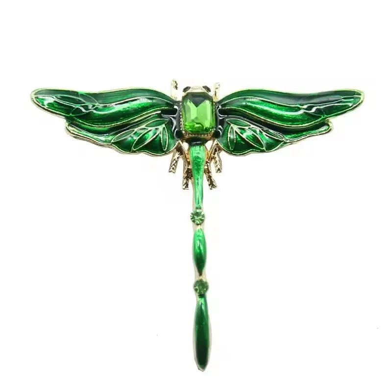 Brosche Libelle Vintage Insekt Kristall Groß Hochzeit Schmuck Damen