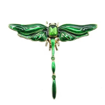 Brosche Libelle Vintage Insekt Kristall Groß Hochzeit Schmuck Damen