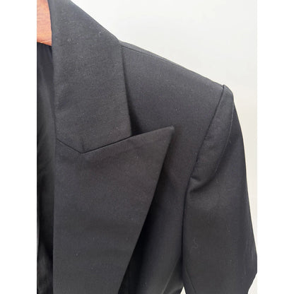 Damen-Blazer Kurzarm Gürtel lässig V-Ausschnitt Einknopf