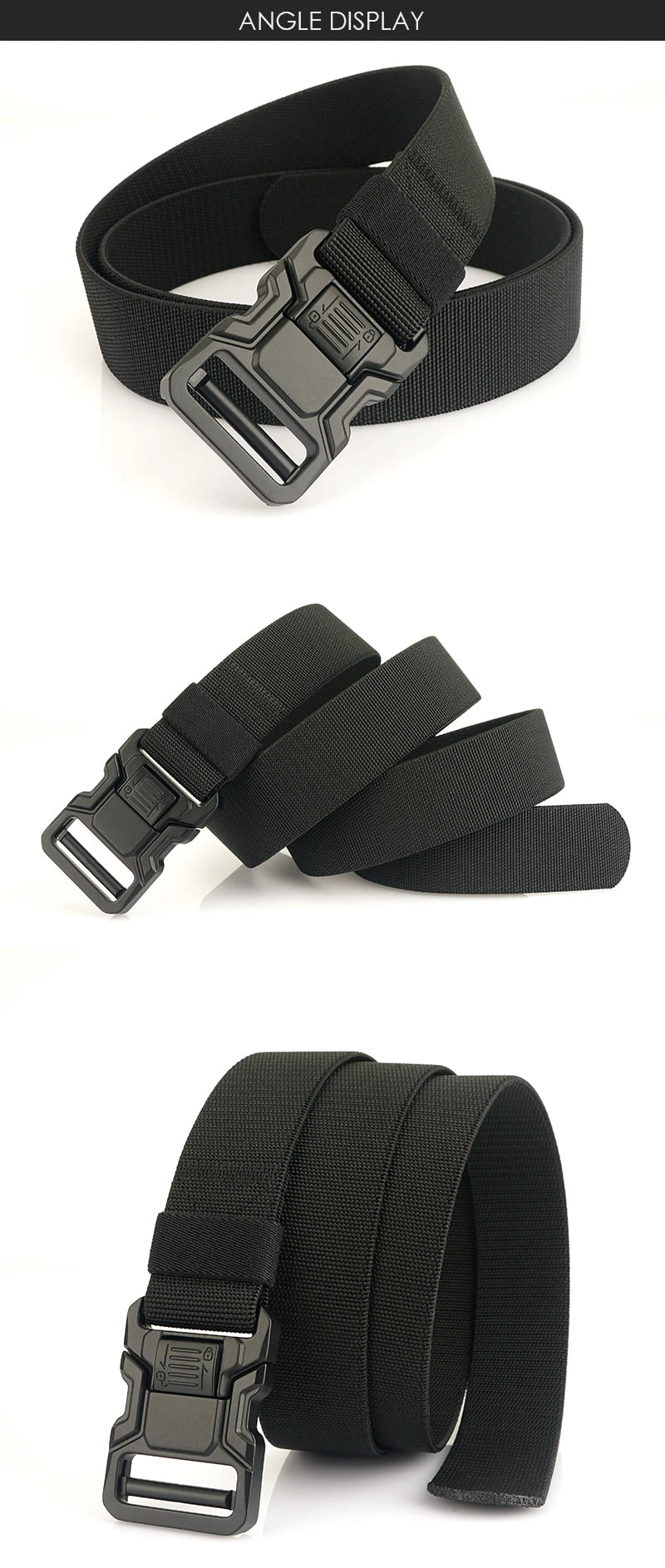 Herren-Gürtel aus elastischem Nylon mit verstellbarer Metallschnalle blau Alltag und Freizeit