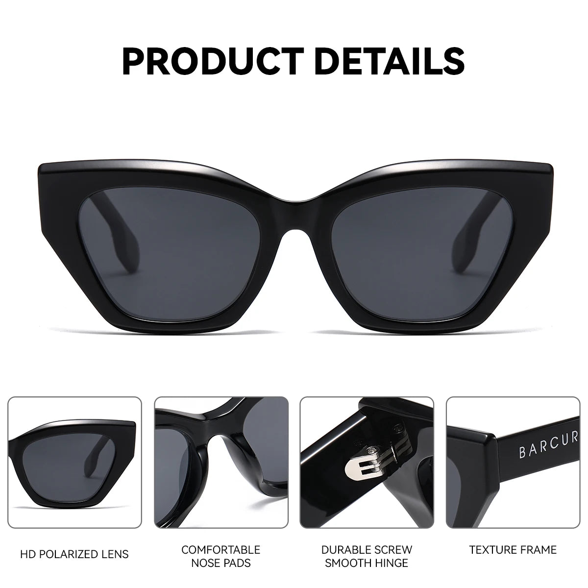 Damen-Sonnenbrille PC unregelmäßig kreativ Farbe Shopping polarisiert