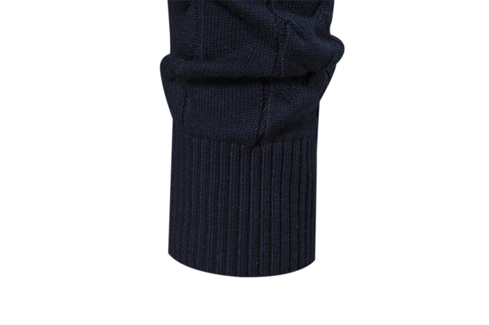 Herren Pullover aus hochwertiger Baumwolle mit Viertelreißverschluss und Stehkragen