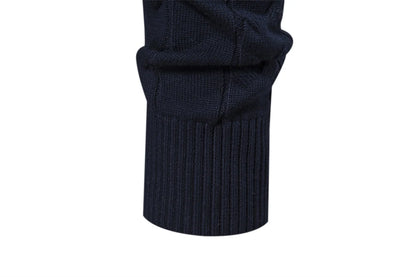 Herren Pullover aus hochwertiger Baumwolle mit Viertelreißverschluss und Stehkragen