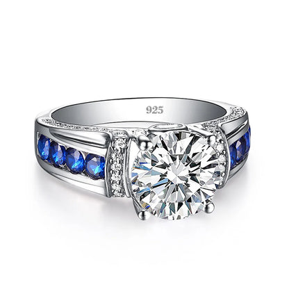 Damen-Ring Moissanit D-Farbton VVS1 2 Ct Sterlingsilber 925 Schmuckqualität Premium
