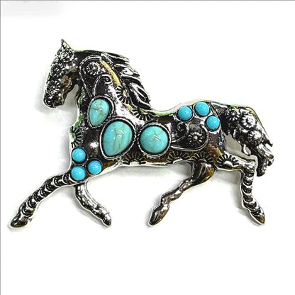 Brosche Pferd Metall Pin Schmuck Accessoire Geschenk Damen Herren
