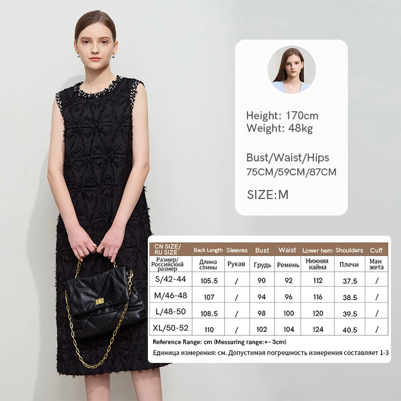 Elegantes Damen Kleid Mit Pailletten Und Fransen Für Büro
