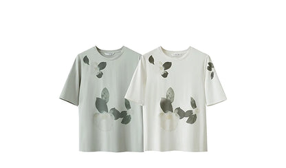 Damen T-Shirt im lässigen Stil mit floralem Print und Rundhalsausschnitt