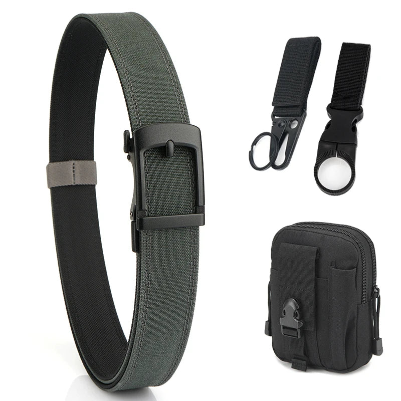 VATLY EDC Casual Gürtel Herren Nylon Rigid Military Automatik-Schnalle