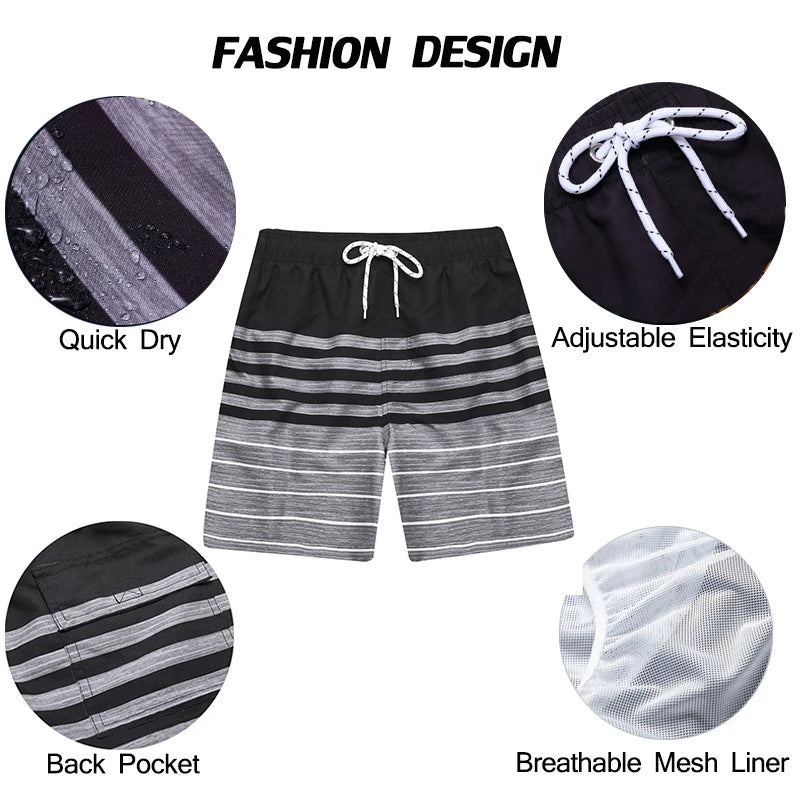 Atmungsaktive Herren-Sommer-Shorts mit verstellbarem Bund – ideal für Sport und Strand