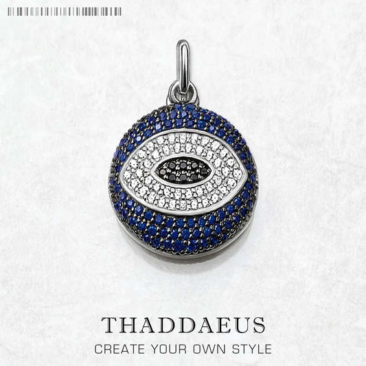 Damen-Anhänger Türkisches Auge Schutz trendiger Stil aus Sterlingsilber