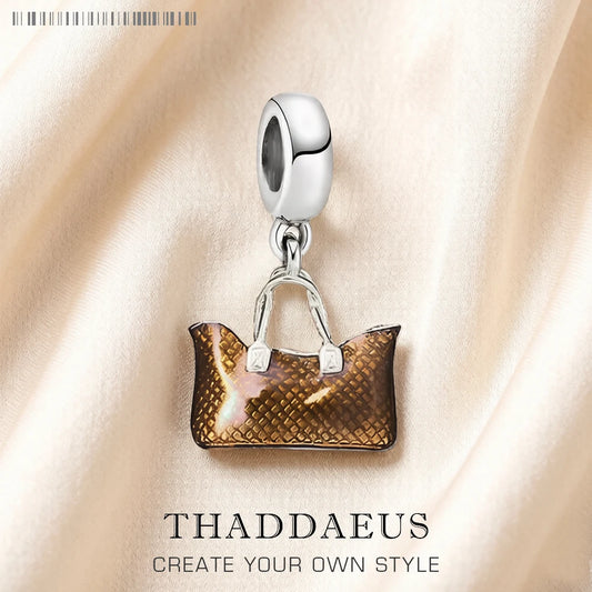 Damen-Charm Handtasche baumelnder Club-Stil aus Sterlingsilber