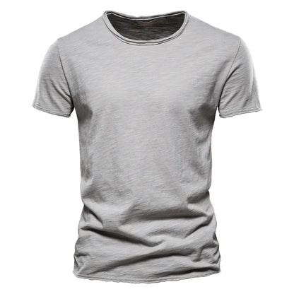 100% Baumwolle Männer T-shirt Casual Weiche Fitness Sommer Dünne T-shirts männer Hause Kleidung Oansatz Kurzarm Soild T Shirt für Männer