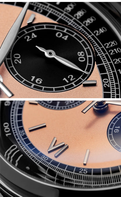 Herren-Chronograph mit Lederarmband und Multifunktionswerk