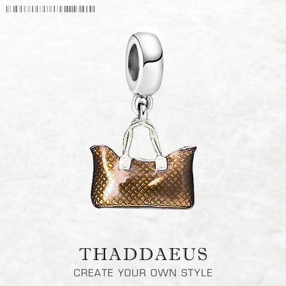 Damen-Charm Handtasche baumelnder Club-Stil aus Sterlingsilber