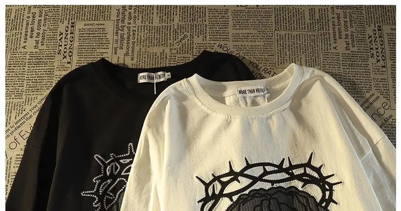 Herren-Pullover mit O-Ausschnitt und Cartoon-Print – warmes, modisches Design für Herbst und Winter