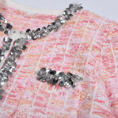 Eleganter Damen-A-Linien-Rock mit hohem Bund und Patchwork-Design im minimalistischen Stil