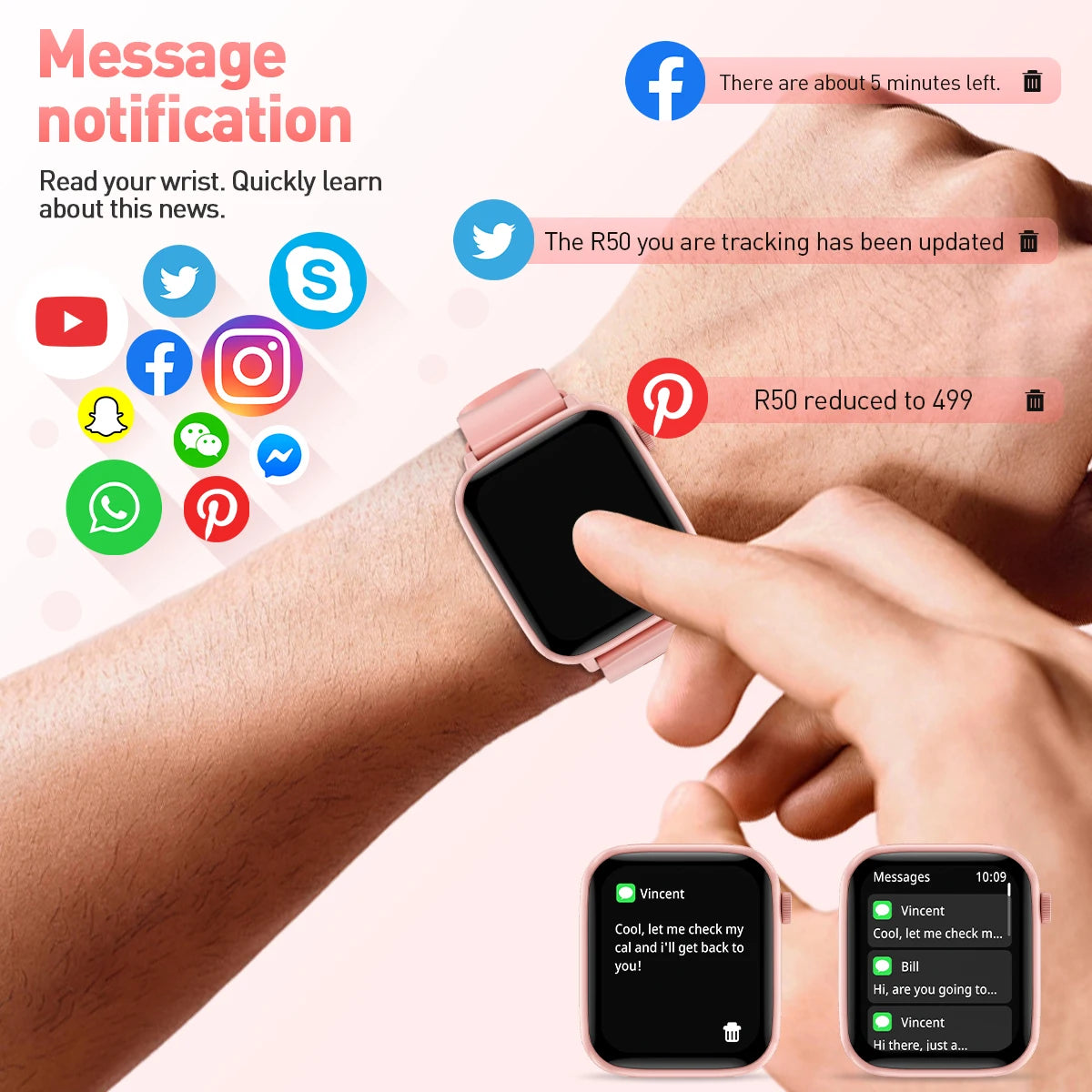 LIGE 2024 Männer Frauen Smart Uhr 1,83 Zoll Bluetooth Sprachanrufe Armband Informationen Warnungen Fitness Smartwatch Für IOS Android