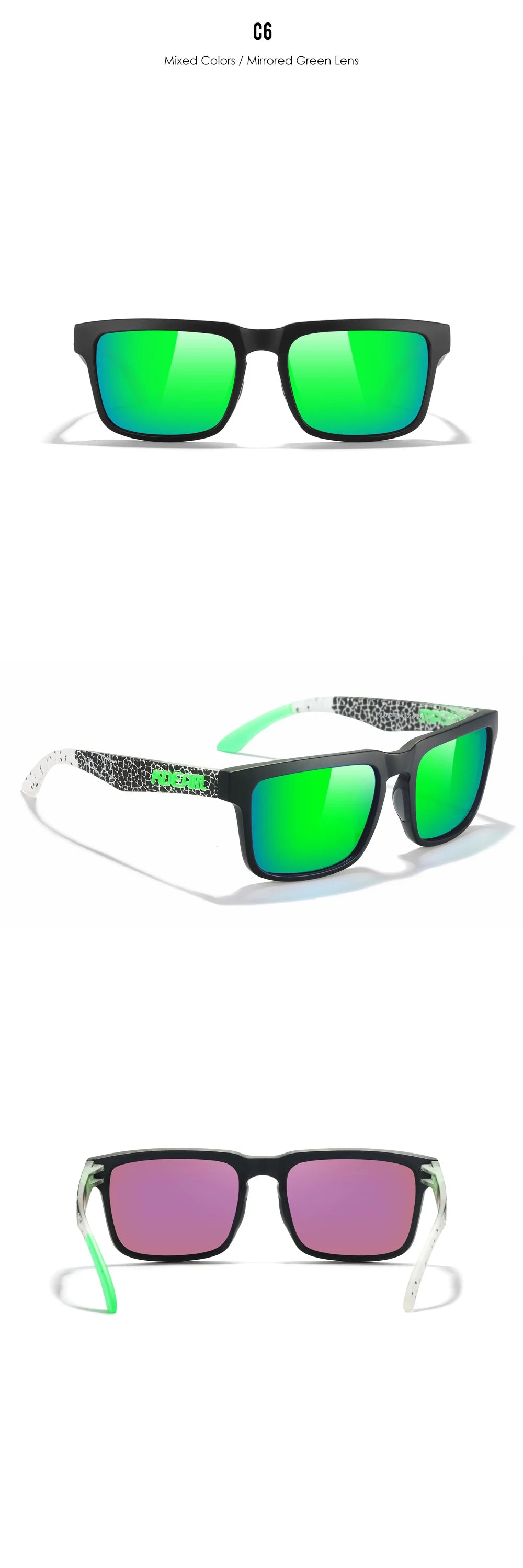 Sonnenbrille übergroß quadratisch polarisiert 64mm Angeln Herren